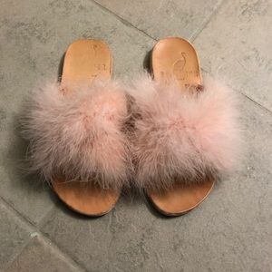 Brother vellies fur sandals